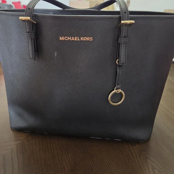 Michael Kors Black Tote with Gold Hardware - Picture 2 of 16